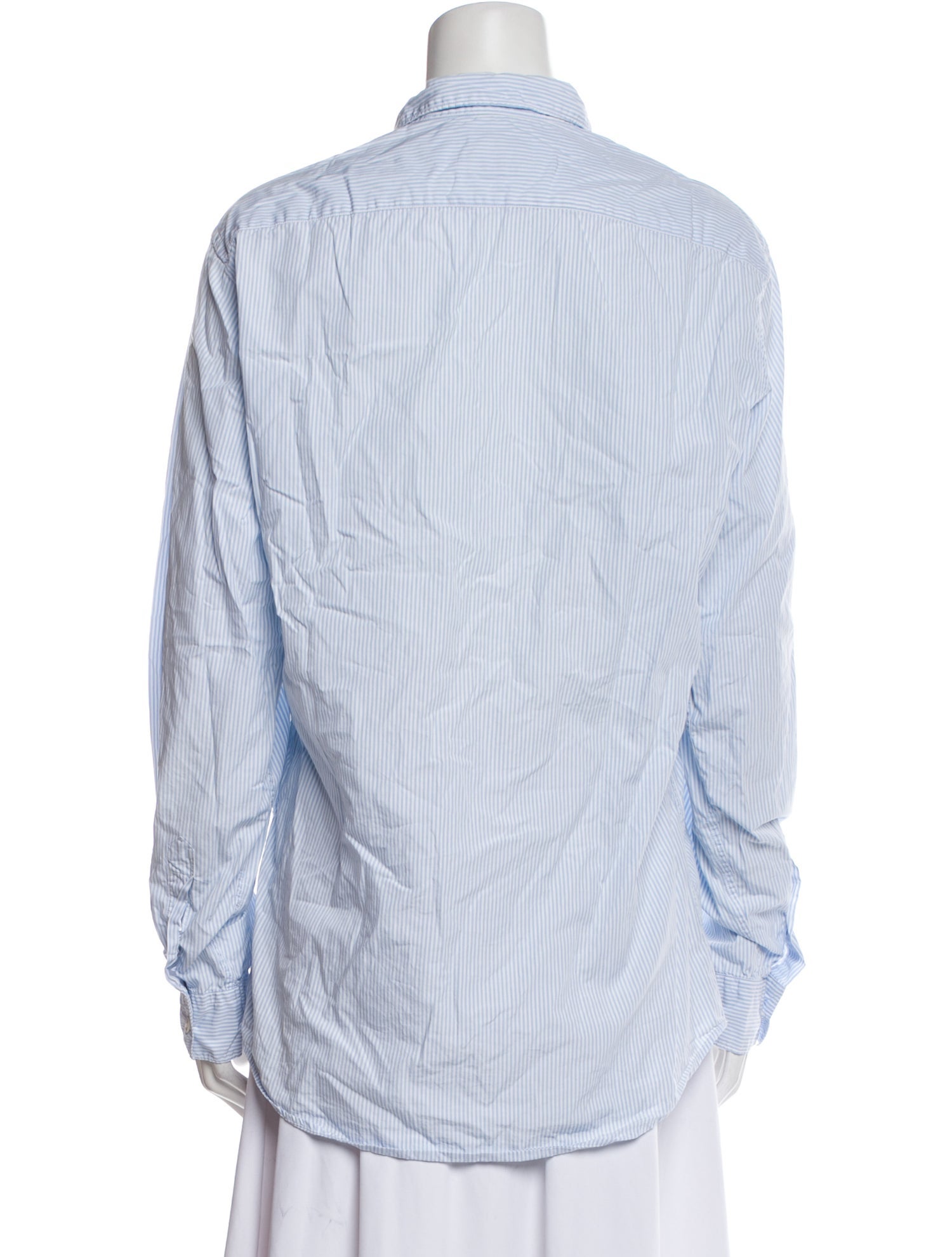 Acne Studios Striped Long Sleeve Button-Up Top